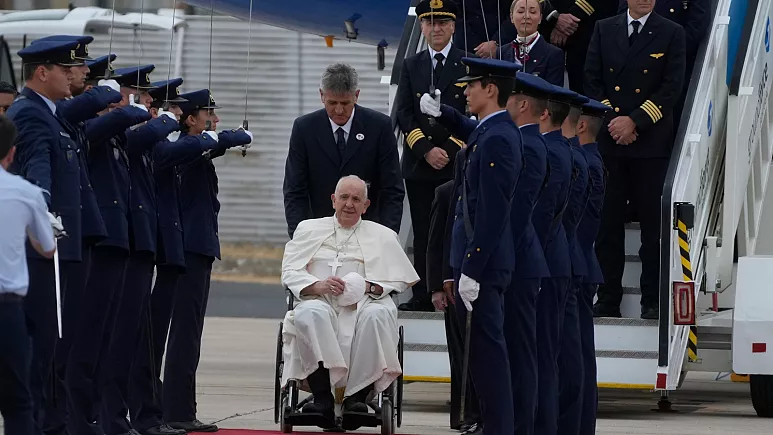 Pope Francis lands in Lisbon to participate in Catholic World Youth Day