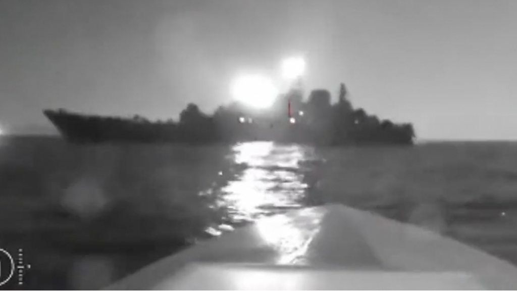 Ukraine sea drone hits Russian ship in black sea