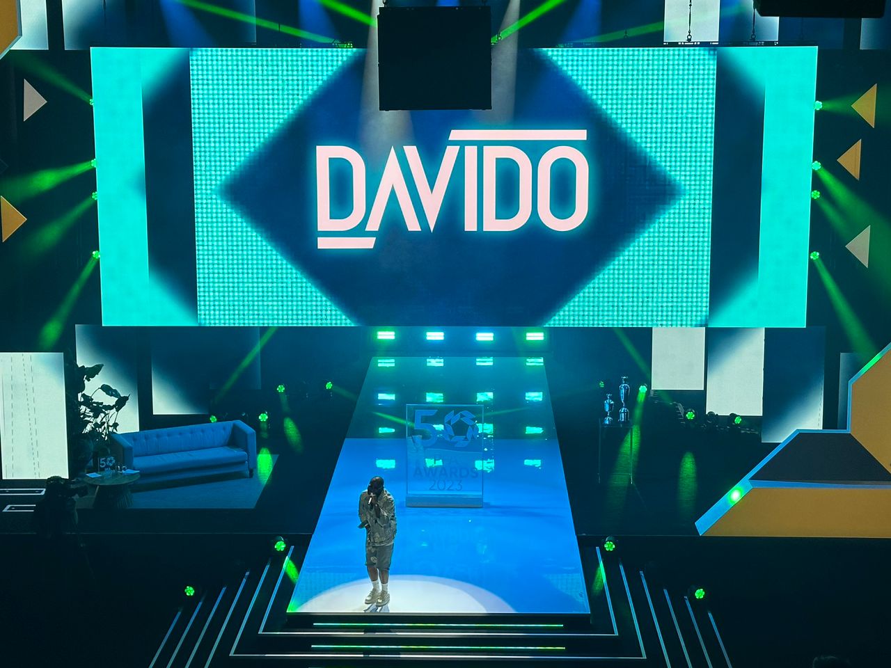 Davido captivates audience at 2023 Professional Footballers’ Association awards