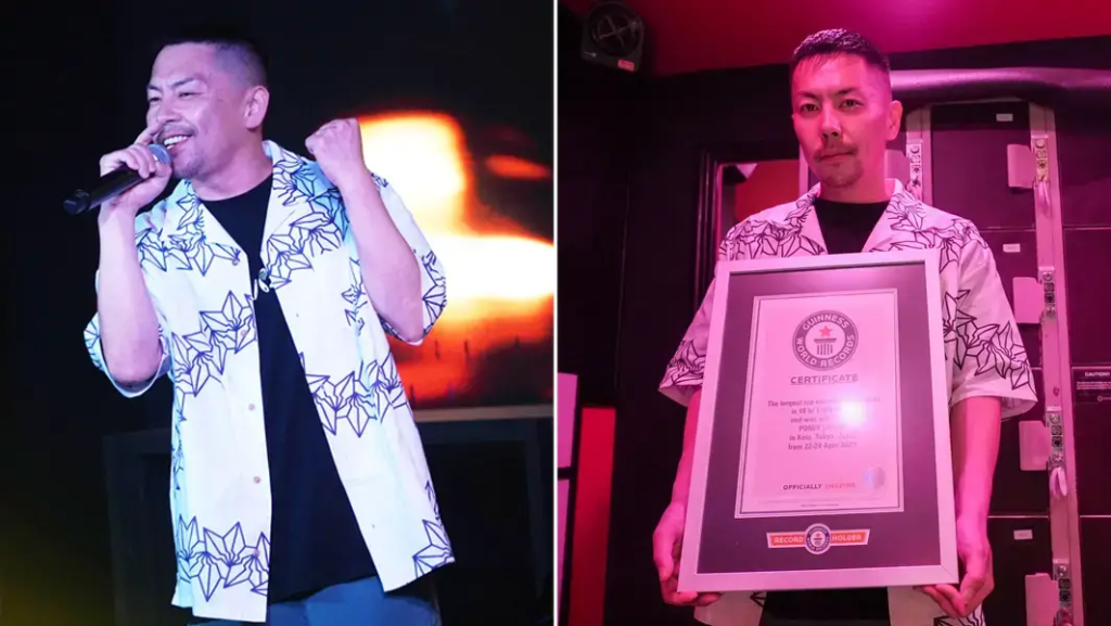 Japanese rapper breaks Guinness record of longest rap marathon after two failed attempts