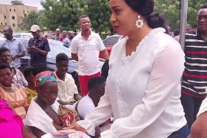 Adwoa Safo shares ‘yoghurt’ to her constituents ahead of NPP Primaries