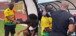 Akrobeto visits Black Stars training to boost players morale ahead of Central African Republic match