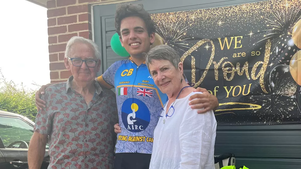 Italian student travels 1,500 miles by bicycle to visit grandparents