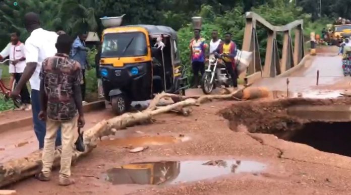 Two injured in Nkwanta South as bridge collapses