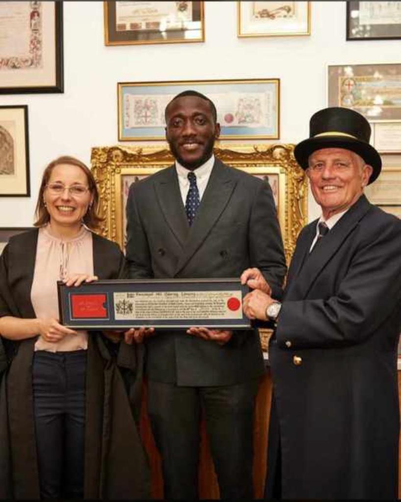 Emmanuel Nii Odartey Lamptey honoured with Freedom Of The City Award in London