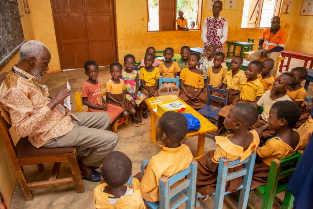 Prof. Stephen Adei collaborates with Chirano Gold Mines to introduce literacy programs in local communities