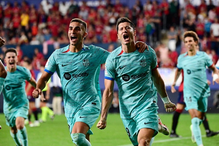 Lewandowski spearheads Barcelona’s LaLiga victory over Osasuna