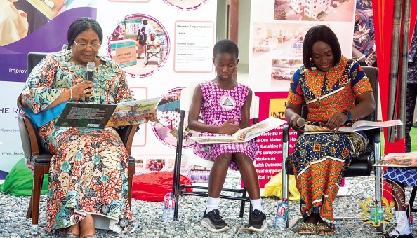 Osenase receives library from First Lady Rebecca Akufo-Addo