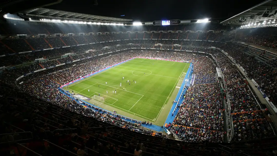 Real Madrid displays their remarkable retractable pitch as stadium renovation continues