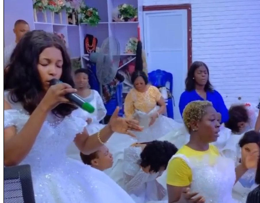 VIDEO: ‘Desperate’ maidens don wedding gowns to pray for husbands