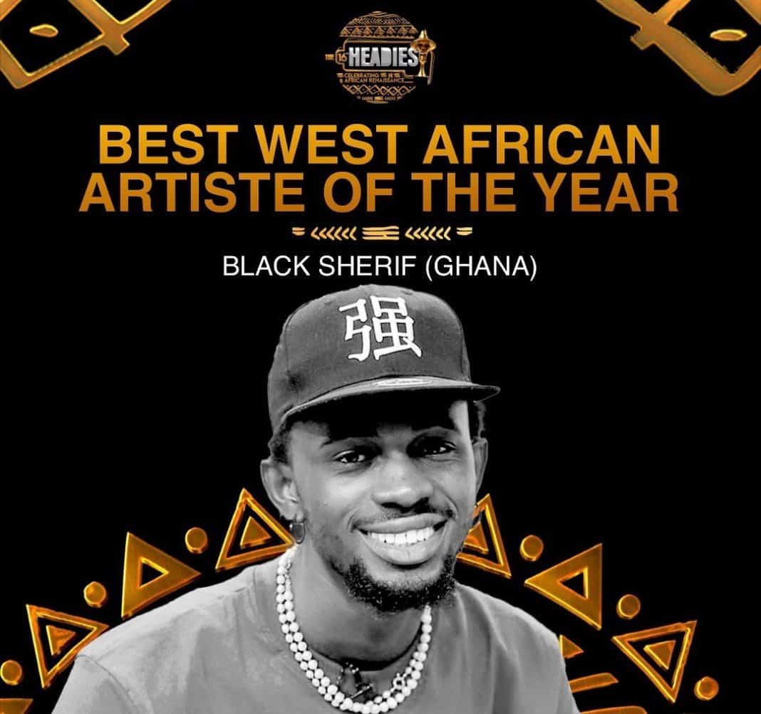 Black Sherif wins “West African Artiste of the Year” at Headies Awards