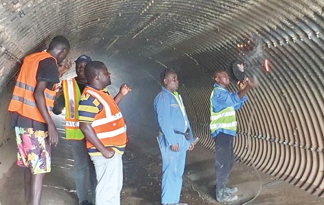 Highway Authority replaces stolen bridge bolts at Motorway tunnel