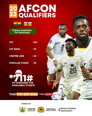 Ghana, Central African Republic match ticket prices released
