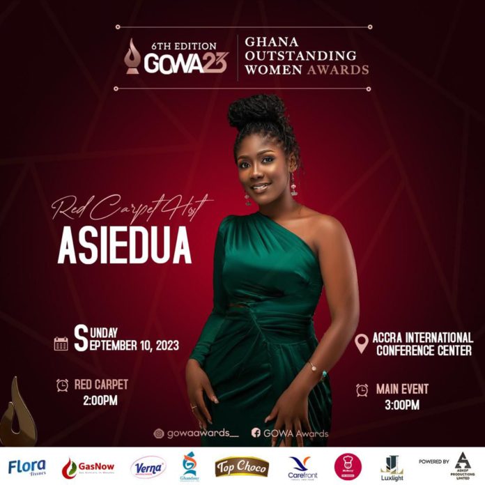 Former GMB star Asiedua to host GOWA 2023 red carpet
