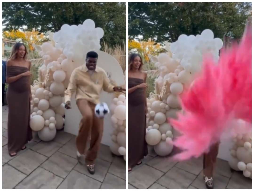 Partey and his girlfriend reveal gender of expected child