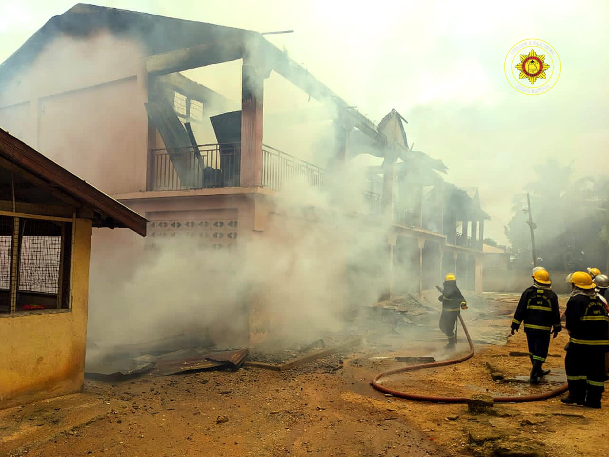 GNFS saves 2-storey dormitory block from fire outbreak in Kwabre East