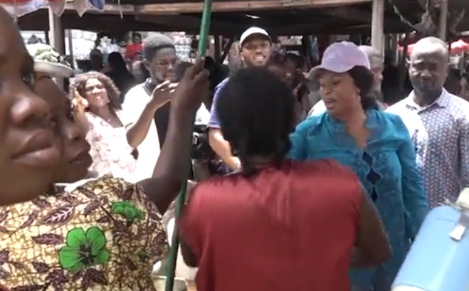 Adwoa Safo hooted at by some Dome Market women