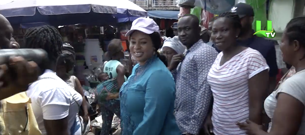 “We still love the NPP” – Trader declares as Adwoa Safo visits Dome market