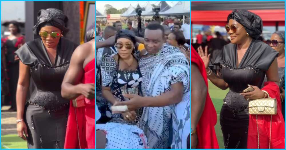 Michelin Lawson, the stunning second spouse of Chairman Wontumi spotted at a funeral
