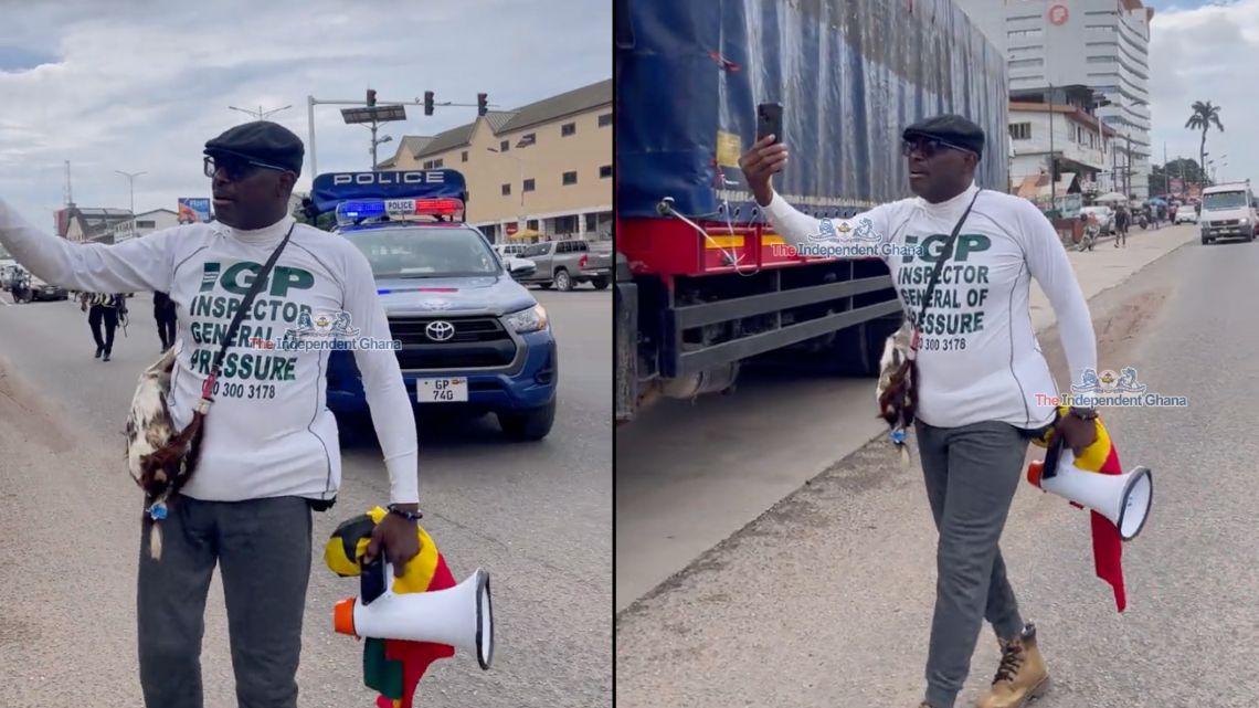 “One man, One wife is killing a lot of people!” – Man holds solo protest in Accra