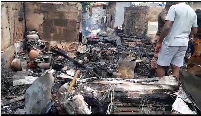 Slum at North Kaneshie destroyed by fire