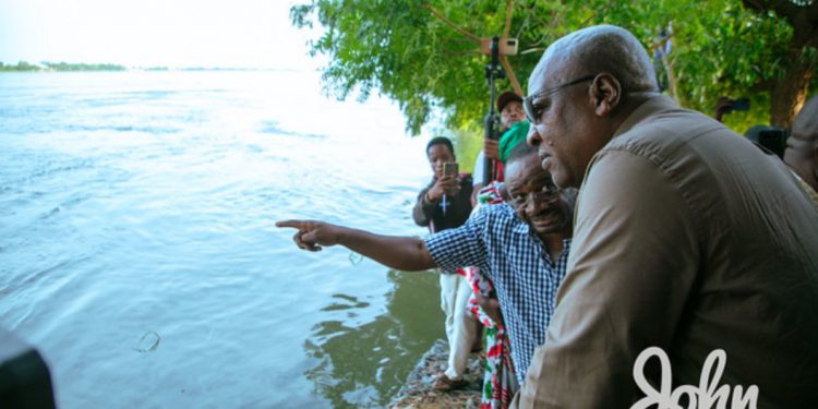 Mahama calls for swift relief efforts for communities affected by Akosombo Dam spillage