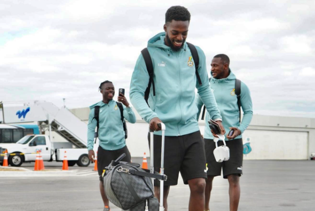 Photos of Black Stars players as they arrive in Nashville for USA friendly