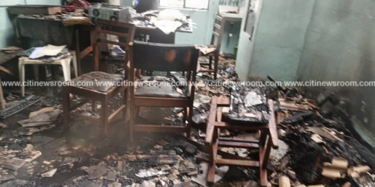 Fire at Kumasi Railway station injures two firefighters