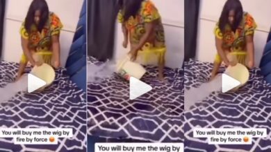 Woman soaks matrimonial bed with water after husband refused to buy her a wig
