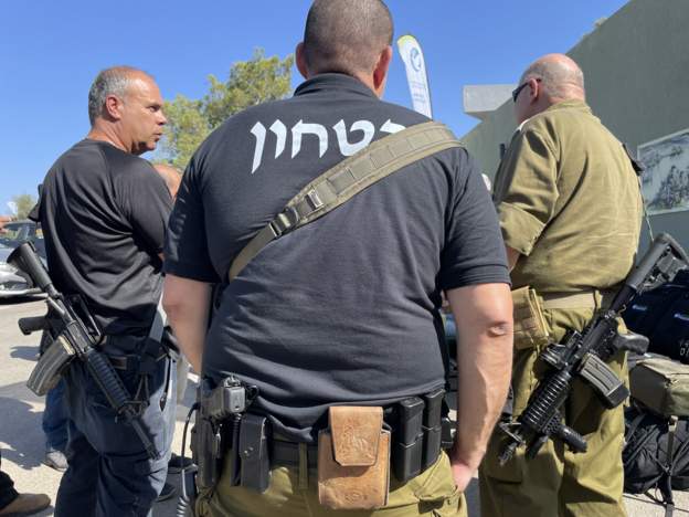 Security personnel in northern Israel remain in place as border firing continues
