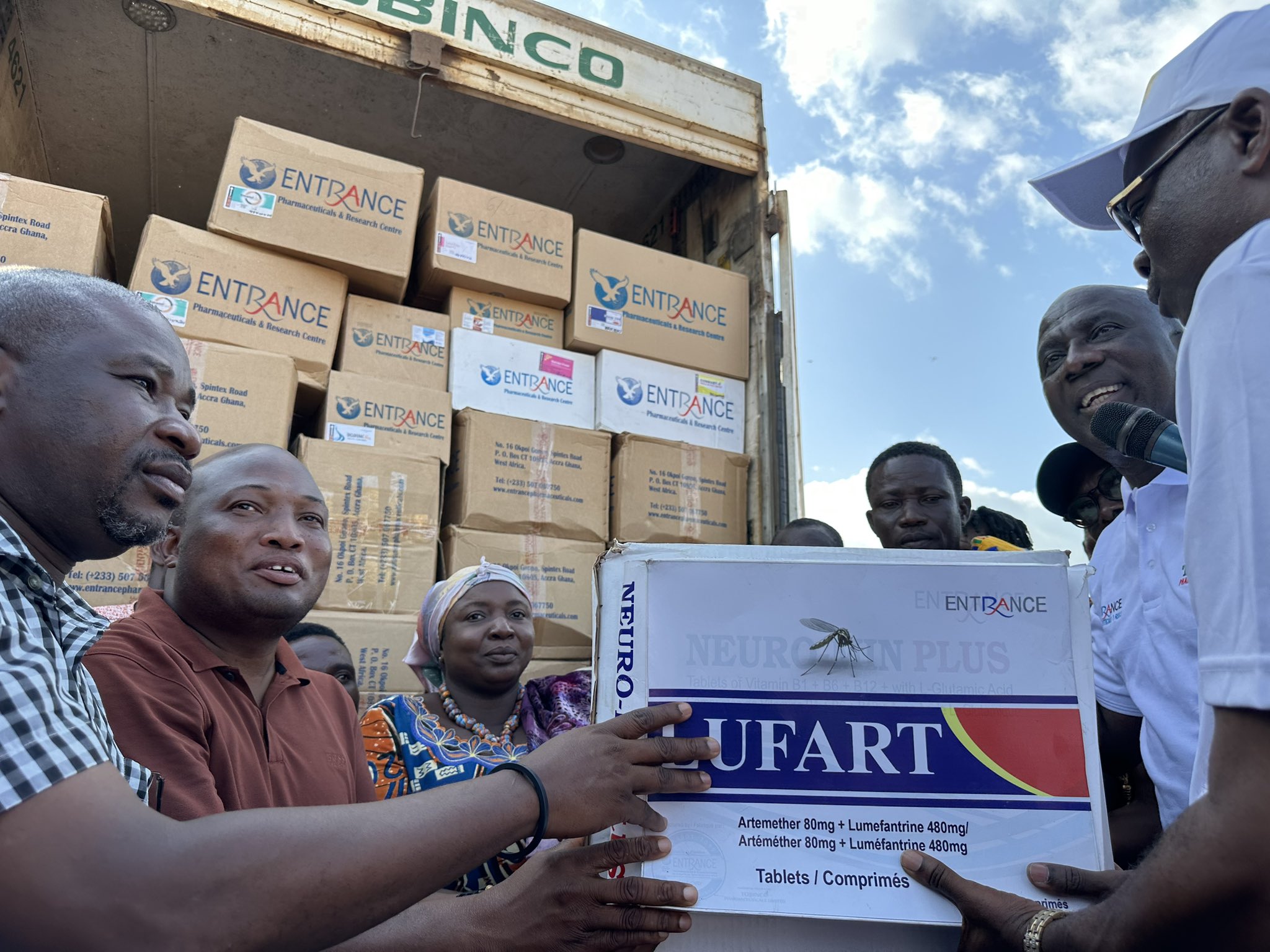 Tobinco donates relief items worth GHC1.5m to dam spillage victims