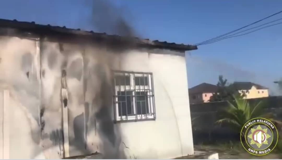 Lands Commission Office in Winneba catches fire