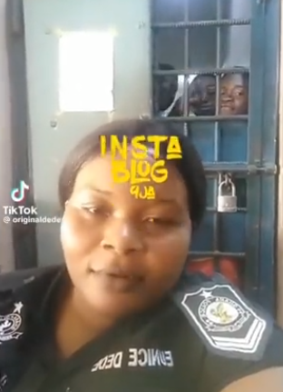 Video of Police officer ‘chilling’ in front of prisoners