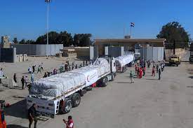 Relief trucks beginning to enter Gaza