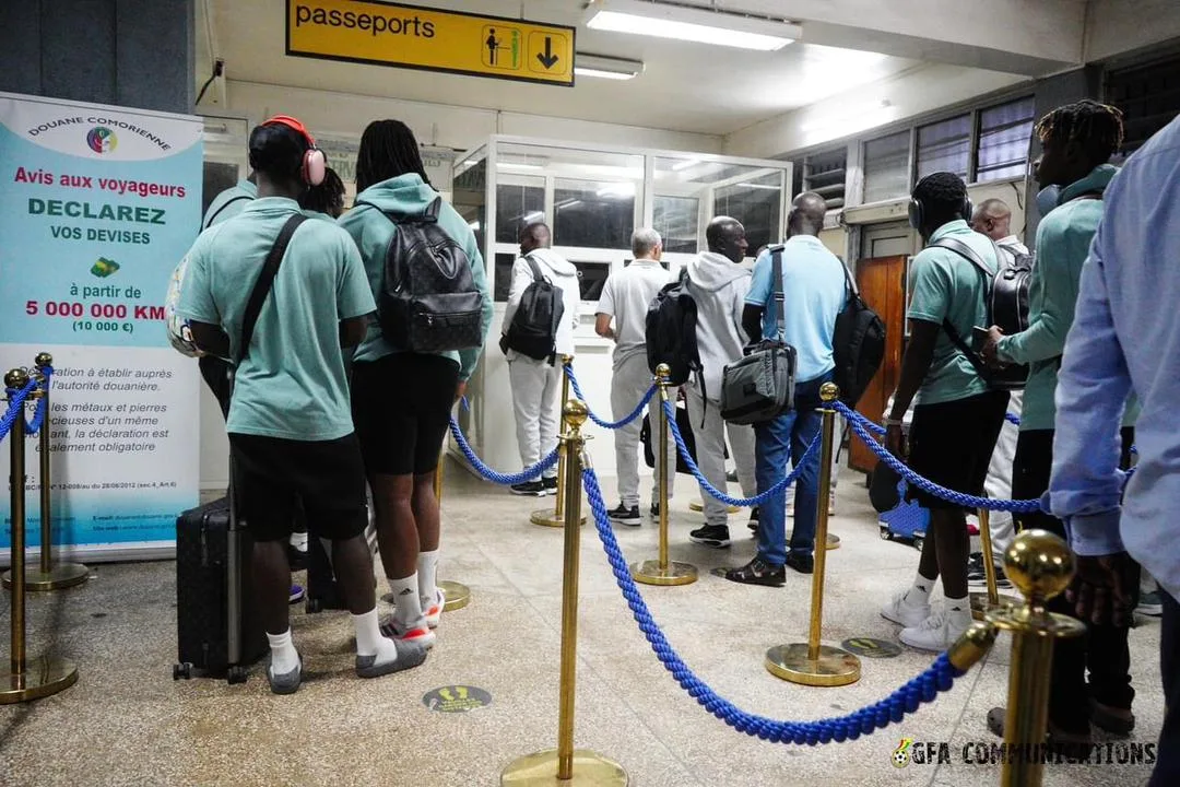 Black Stars arrive in Moroni, fully prepared for showdown against Comoros