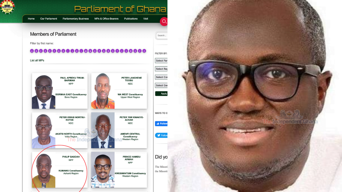 Parliament’s website still shows late Kumawu MP’s details four months after new MP sworn in