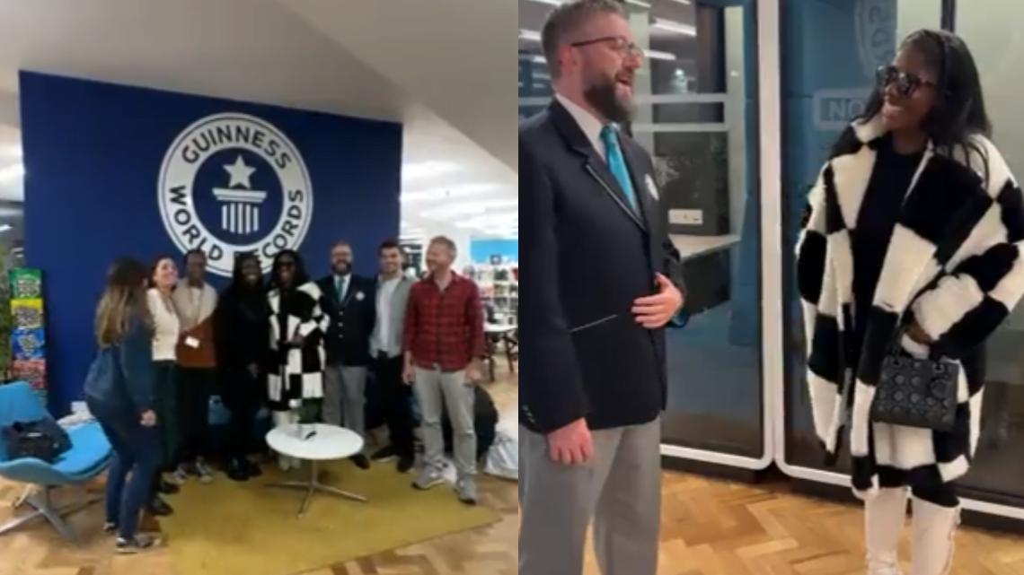Hilda Baci receives rousing welcome at Guinness World Records’ headquarters in London