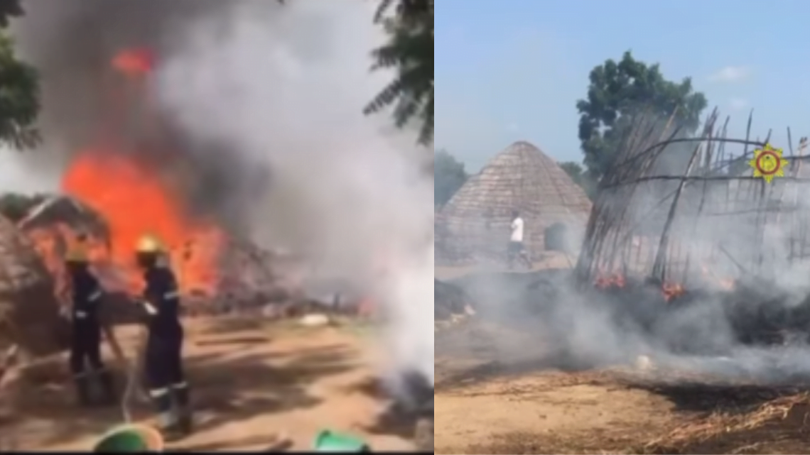 Fire destroys 25 straw houses at Gomoa Amanfi