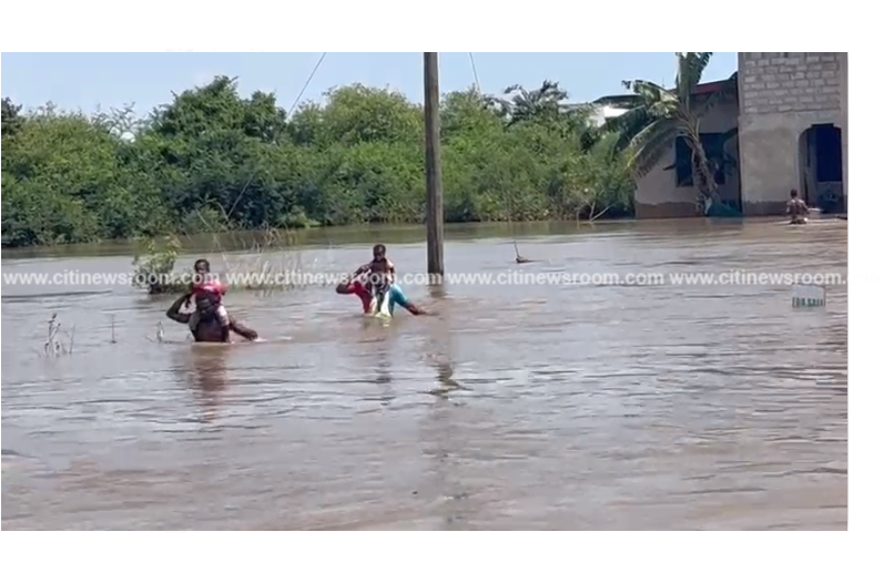 Dawhenya Dam spillage: Mother, kids rescued from submerged home