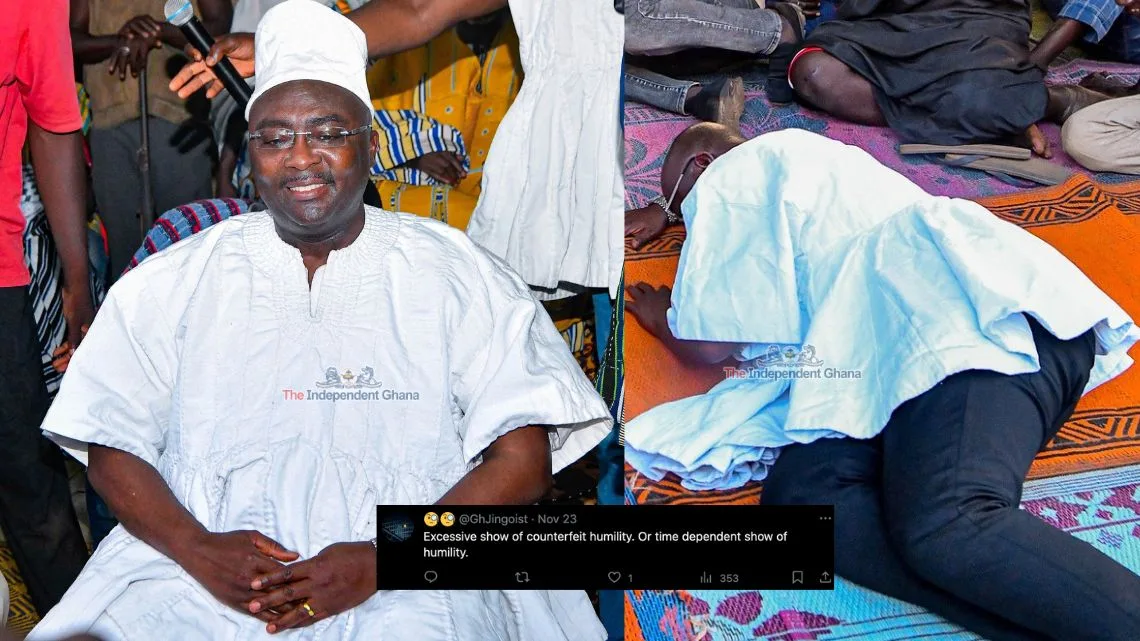 “Excessive show of counterfeit humility”- Bawumia’s prostration before northern chief sparks mixed reactions