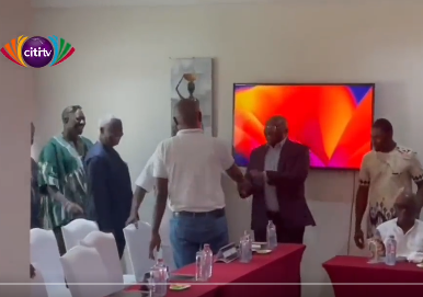 NPP Primaries: Bawumia, Ken Agyapong exchange ‘brotherly handshake’ at NPP Council of Elders meeting