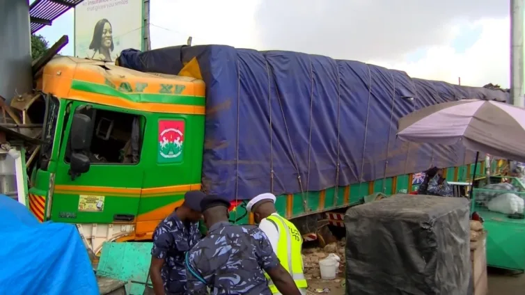 7-month old baby killed as heavy-duty truck crashes into stalls at Anloga Junction