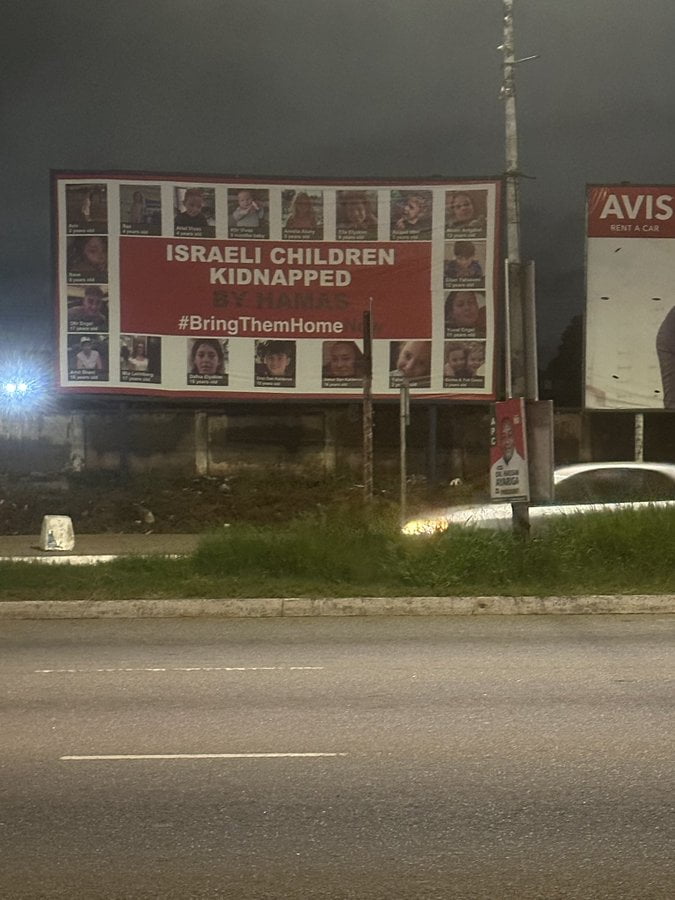 Kidnapped Israeli children billboards make it to Accra