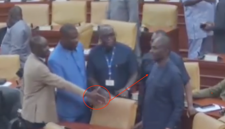 VIDEO: Moment when Ken Agyapong snubbed NPP MP in parliament, ignored and refused handshake