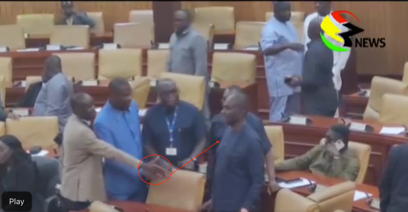 SHOWDOWN in Parliament  as Ken Agyapong refuses to shake hands with NPP MPs(Video)