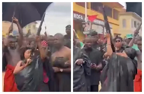 Video: Gunfire display by Ejisuhemaa that ushered Otumfuo to Berekum