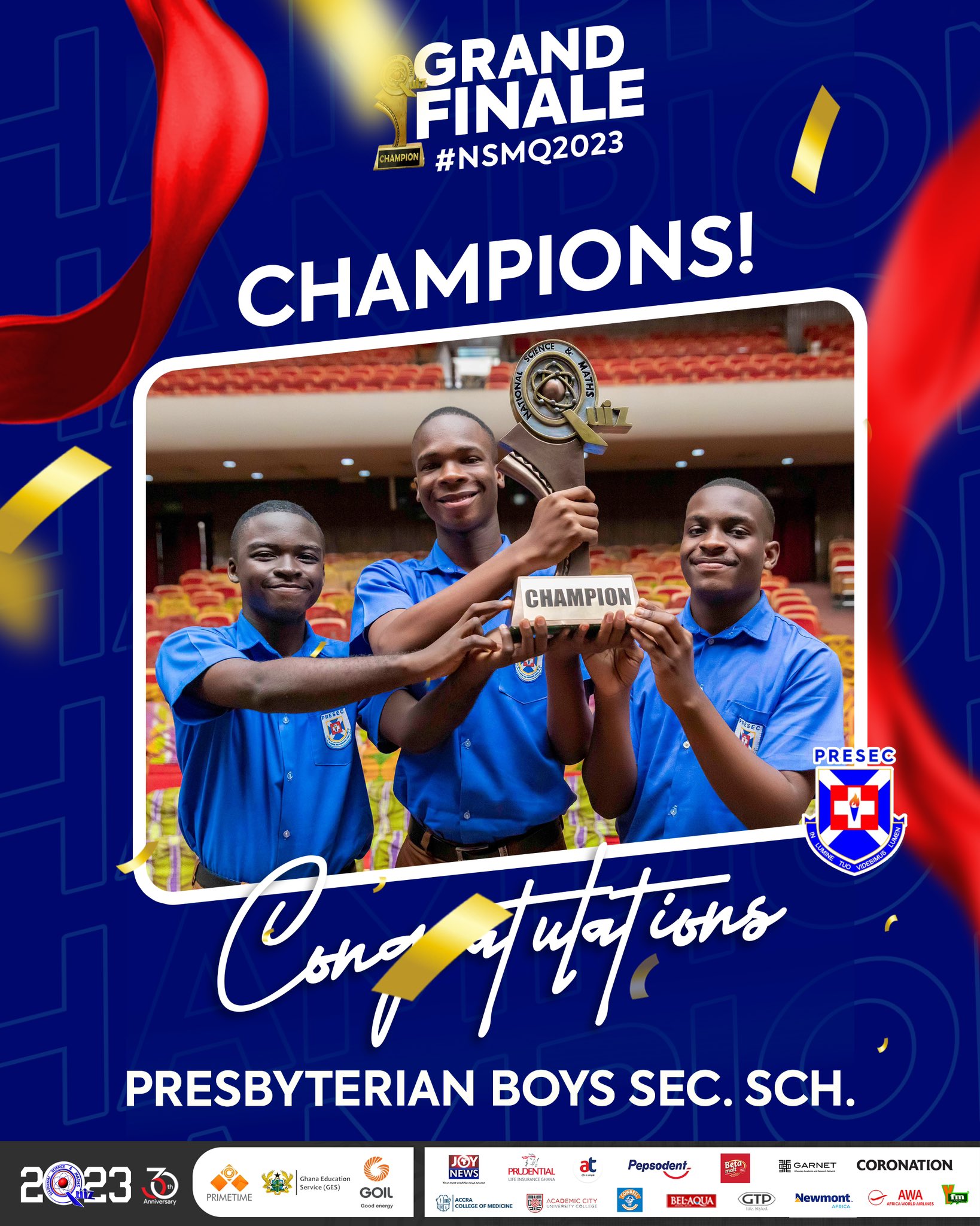 PRESEC organises quiz programmes, but other schools are singing and dancing – NSMQ’s Prof Kaufmann
