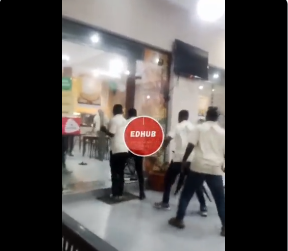 Video: Employees of Quick Credit forcefully raid restaurant over ‘unpaid loan’