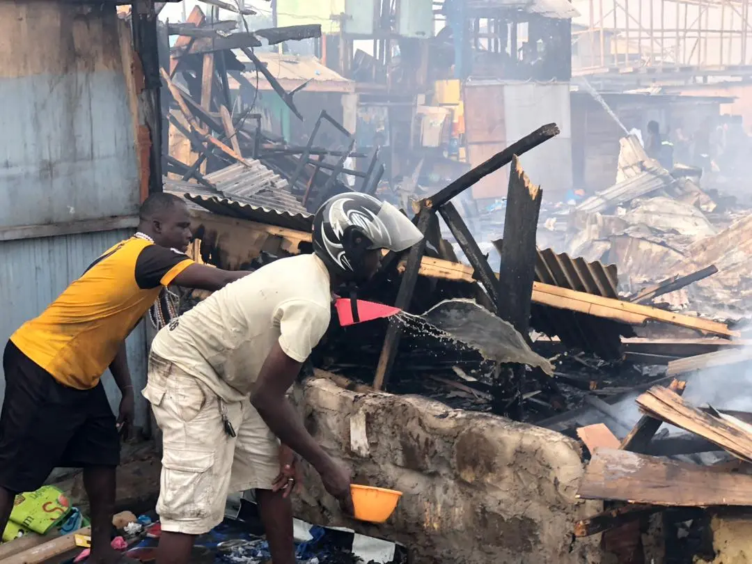 Structures behind Arts Centre burnt to crisp