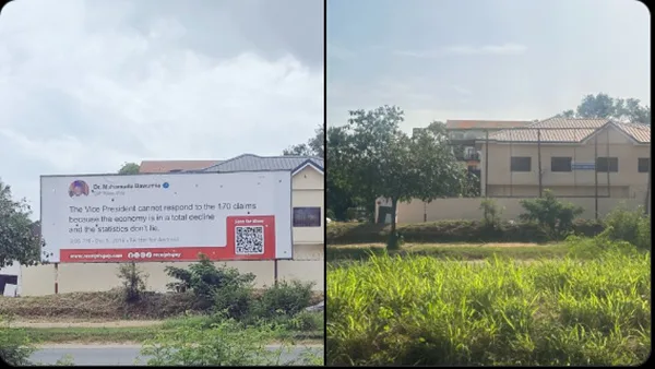 Billboard attacking Bawumia, Akufo-Addo pulled down